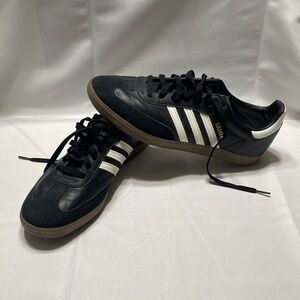 Adidas Samba Classic G17100 Black White Gum Leather Sneakers Mens Size 11